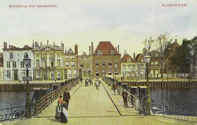 De schipbrug in Vlissingen waar Huibregt Hendrikse werkte